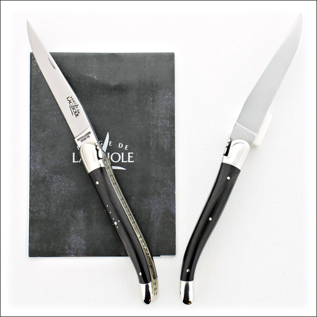 12 cm Carvé Boraldes Series - Dark Horn Tip Handle - Shiny