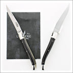 12 cm Carvé Boraldes Series - Dark Horn Tip Handle - Shiny