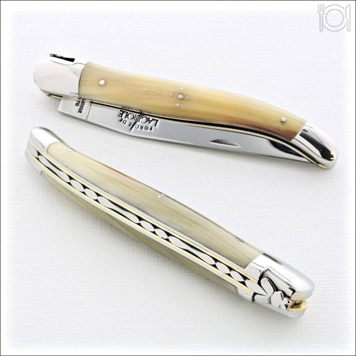 12 cm Carvé Cascades Series - Light Horn Tip Handle - Shiny