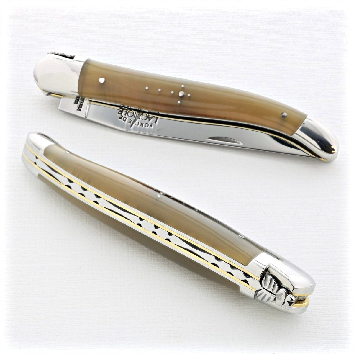 12 cm Carvé Source Series - Light Horn Tip Handle - Shiny