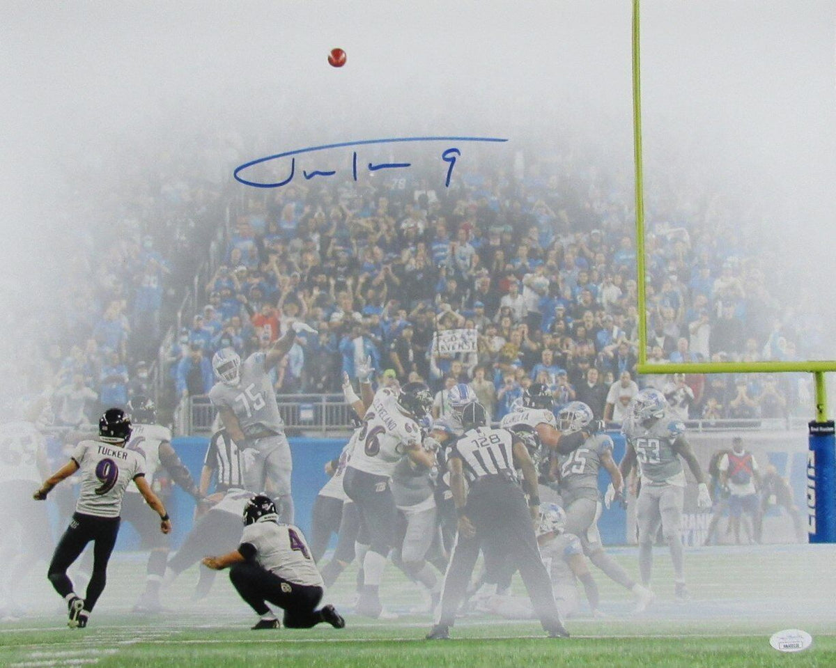 Justin Tucker Autographed 16x20 Photo Baltimore Ravens JSA