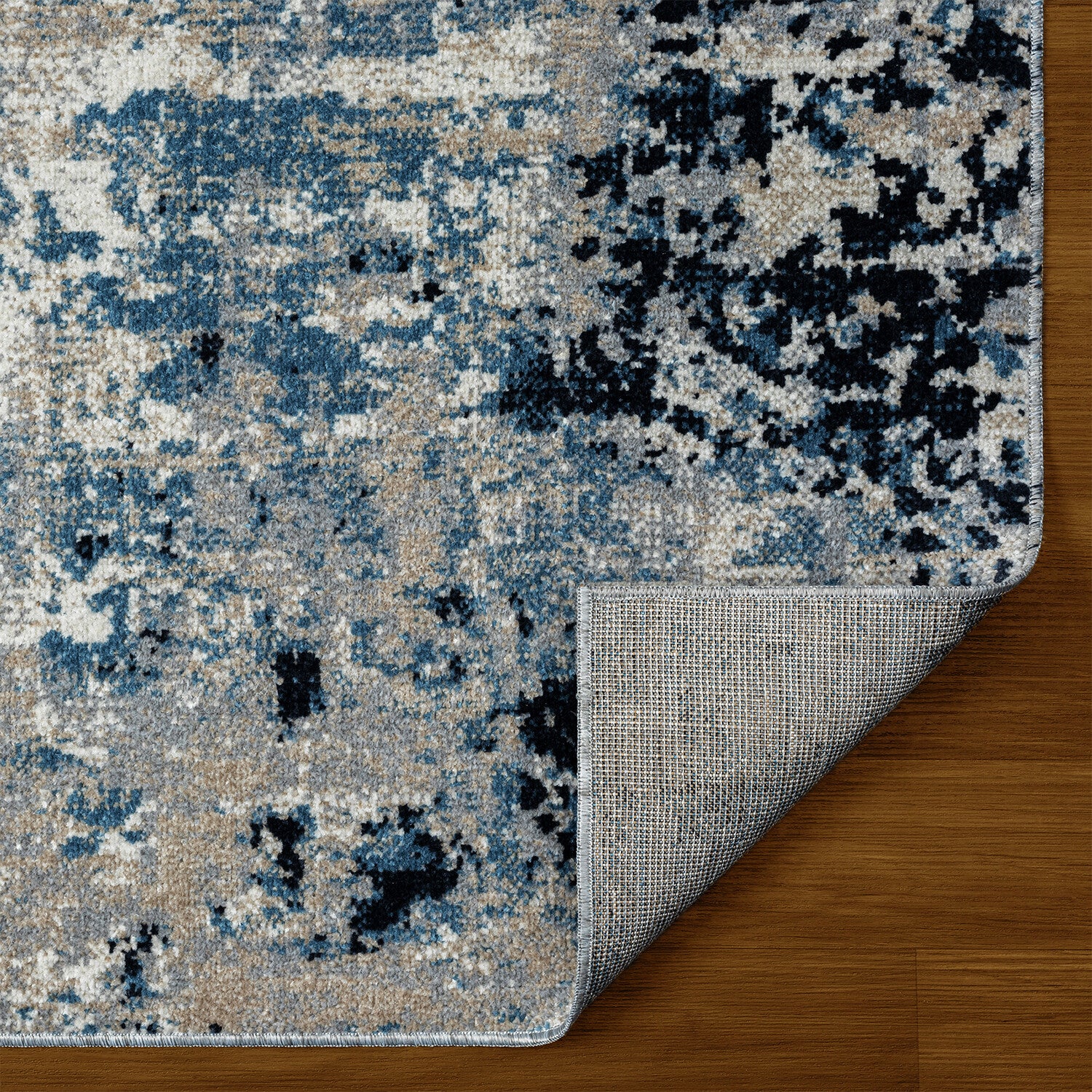 Sevita Distressed Abstract // Blue + Beige