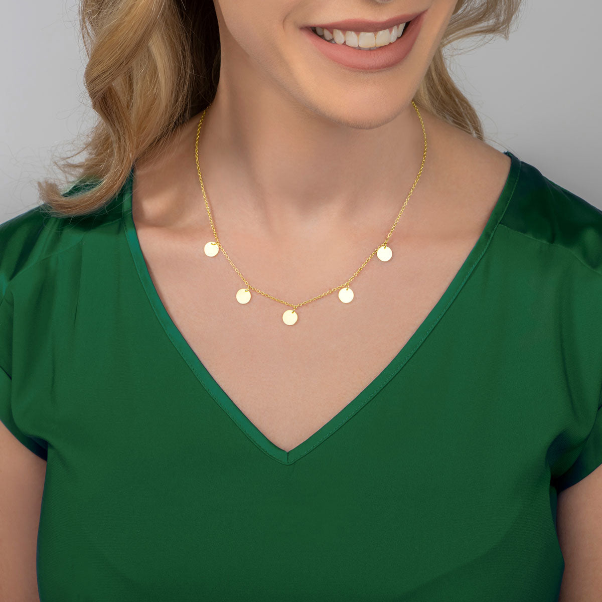 Arvo Mini Disc Necklace - Gold