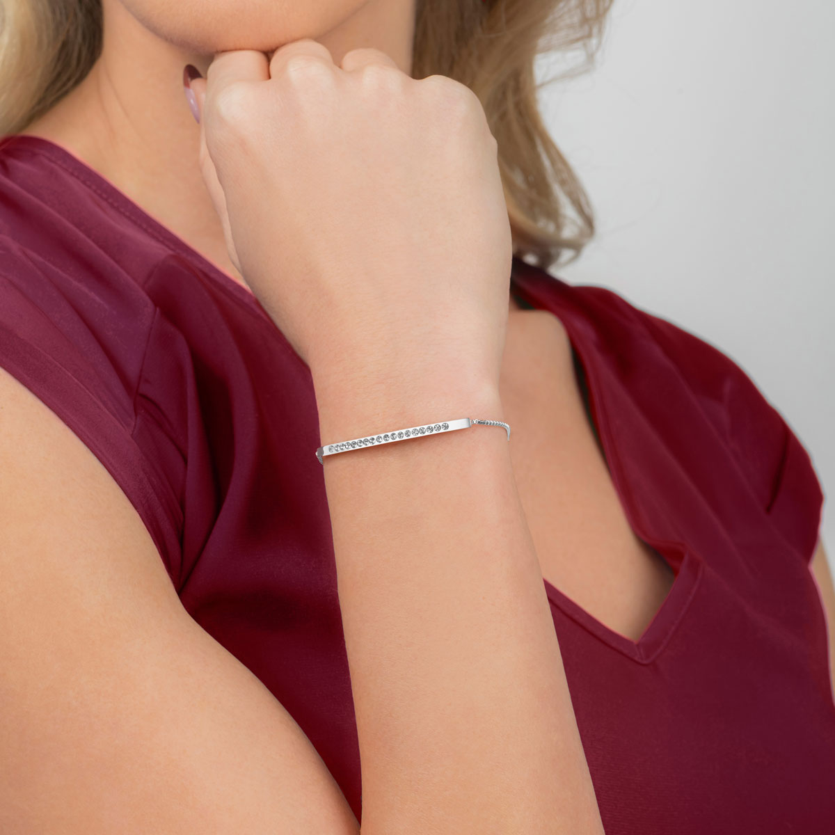 Arvo Clear Gem Bracelet - Stainless