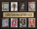 Christian McCaffrey 8 Card Plaque Donruss Fleer Topps 2023 2024 San Francisco 49ers