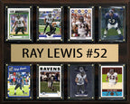 Ray Lewis 8 Card Plaque Donruss Fleer Topps 2023 2024 Baltimore Ravens