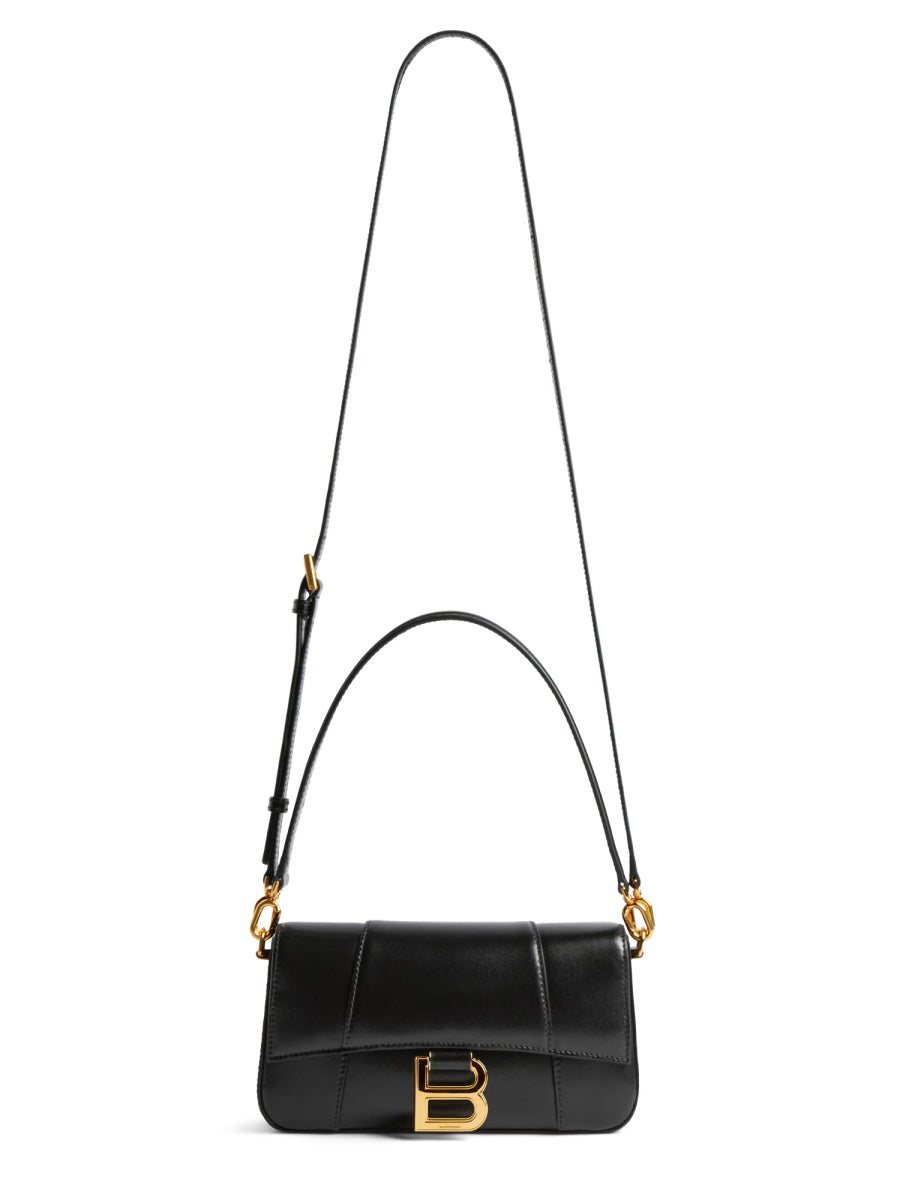 Balenciaga Hourglass Lamb Leather Shoulder Bag