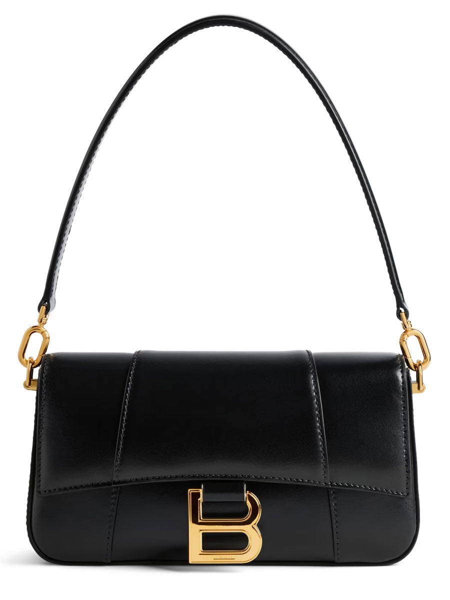Balenciaga Hourglass Lamb Leather Shoulder Bag