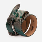 The Milano Green Leather Belt Limited Edition