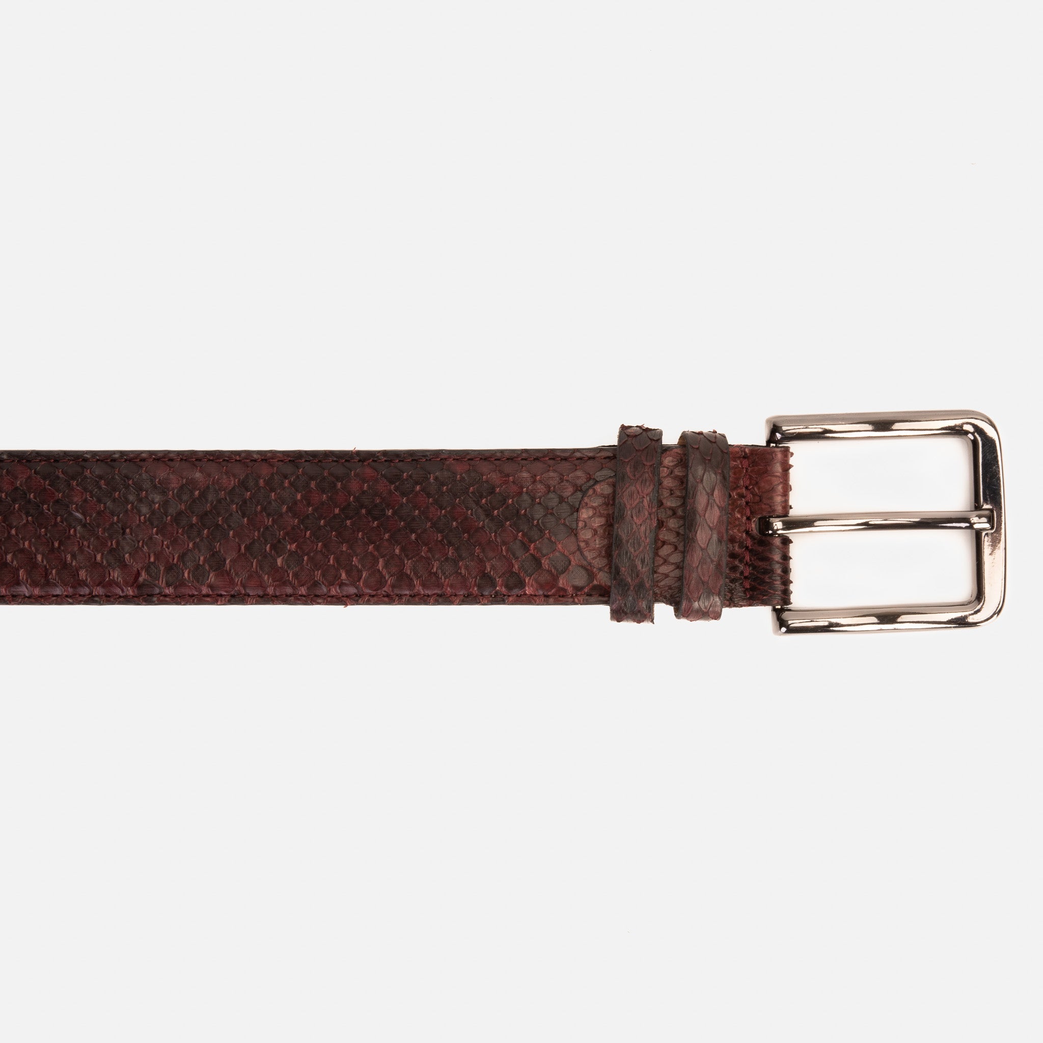 The Boss Burgundy python Sneak  Leather Leather Belt