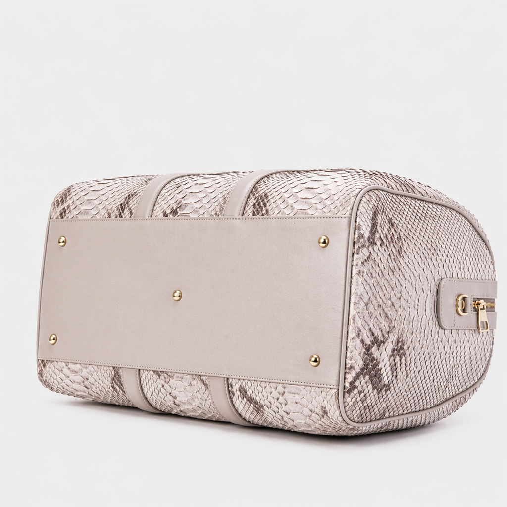 The Velar Nutural  Hand-Painted Python Leather Weekender Bag