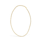 Men's Solid 10K Yellow Gold 3.2mm Light Rope Chain Necklace