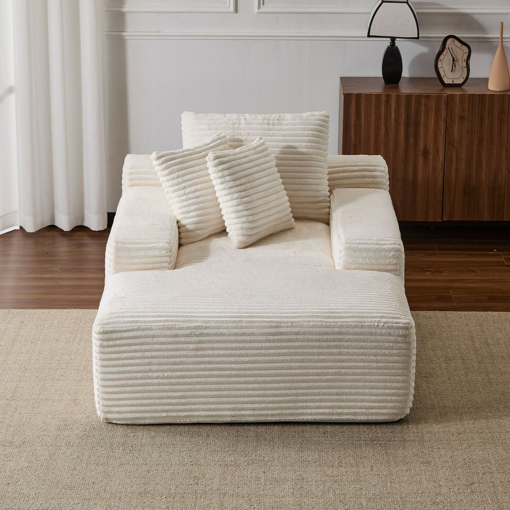 Oversized Chaise Lounge Chair Cozy Cloud Couch With 3 Throw