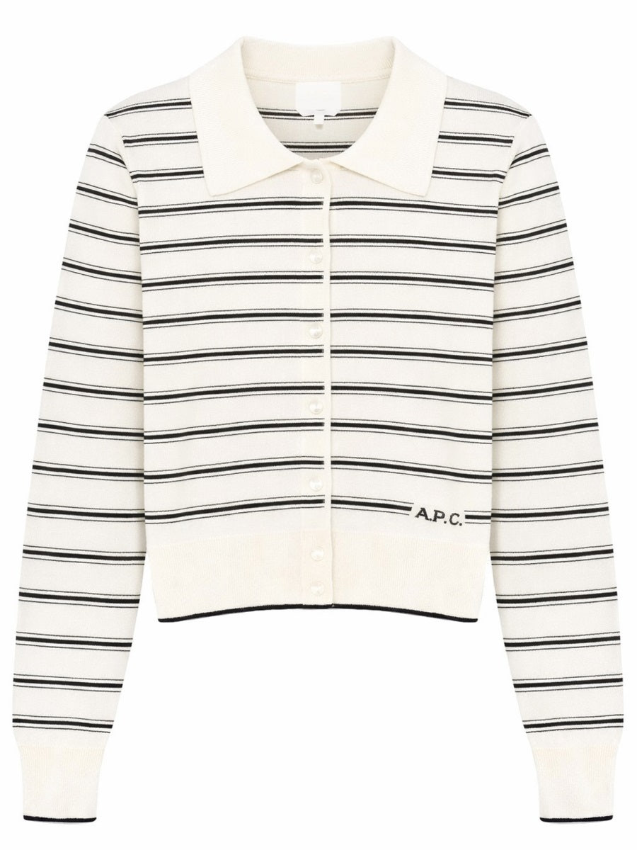 Cardigan With Polo Collar