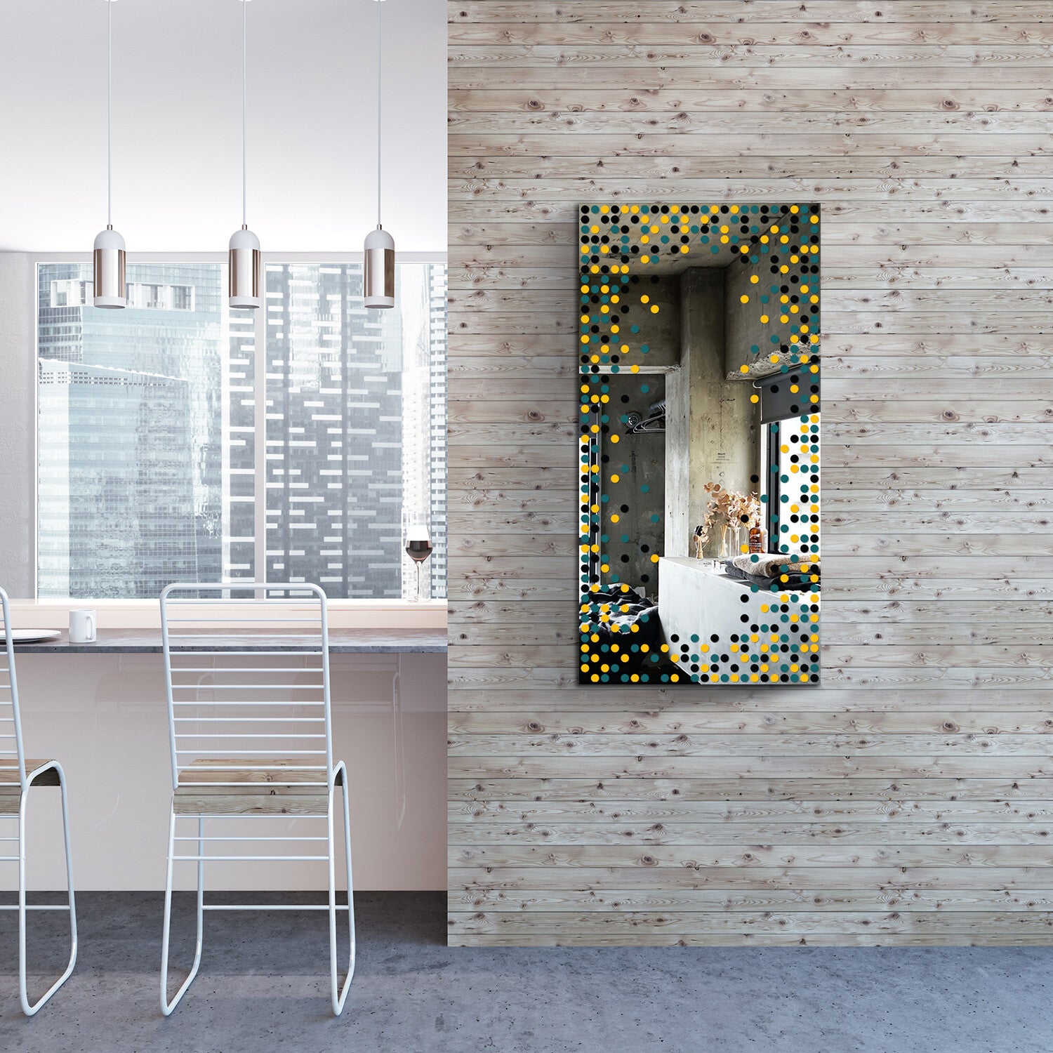 Graphic Mirrors // Yellow Dots