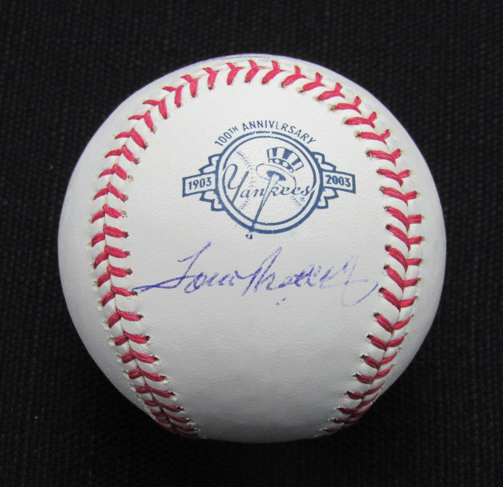 Tom Metcalf Signed/Auto Yankees 100th OML Baseball JSA  186912