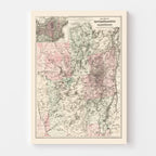 Vintage Adirondacks Map 1894