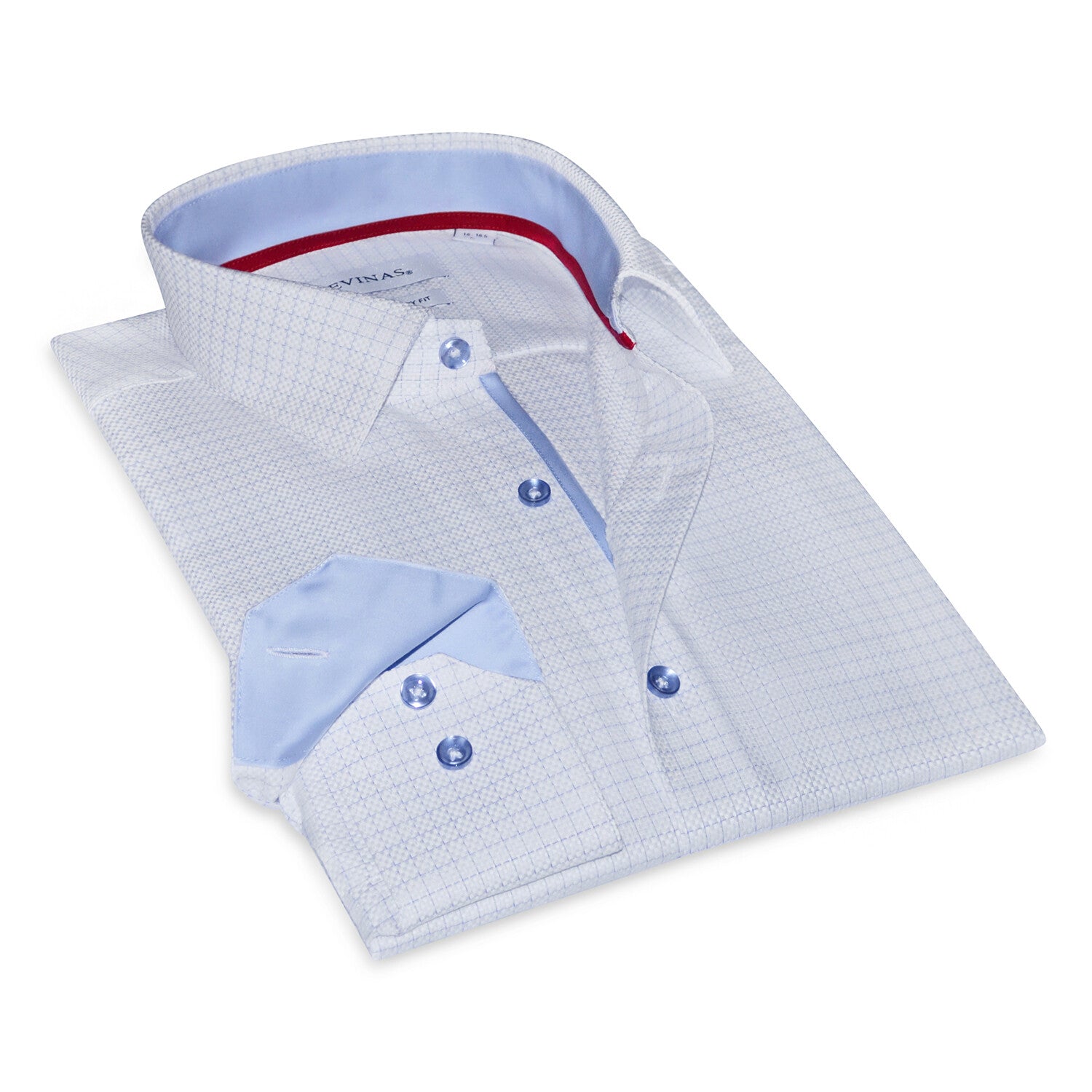Contrast Collar & Cuff Button Up // Light Blue + Solid Light Blue Trim