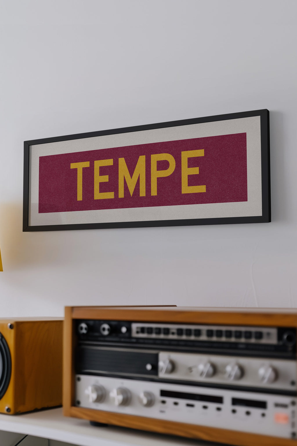 Framed Tempe Maroon Bus Scroll