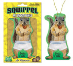 SQUIRREL IN UNDERPANTS Car Air Freshner (Forest Fresh Scent) - Archie McPhee
