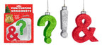 Punctuation Ornaments - Christmas Tree Glitter Decoration Art ® Archie McPhee