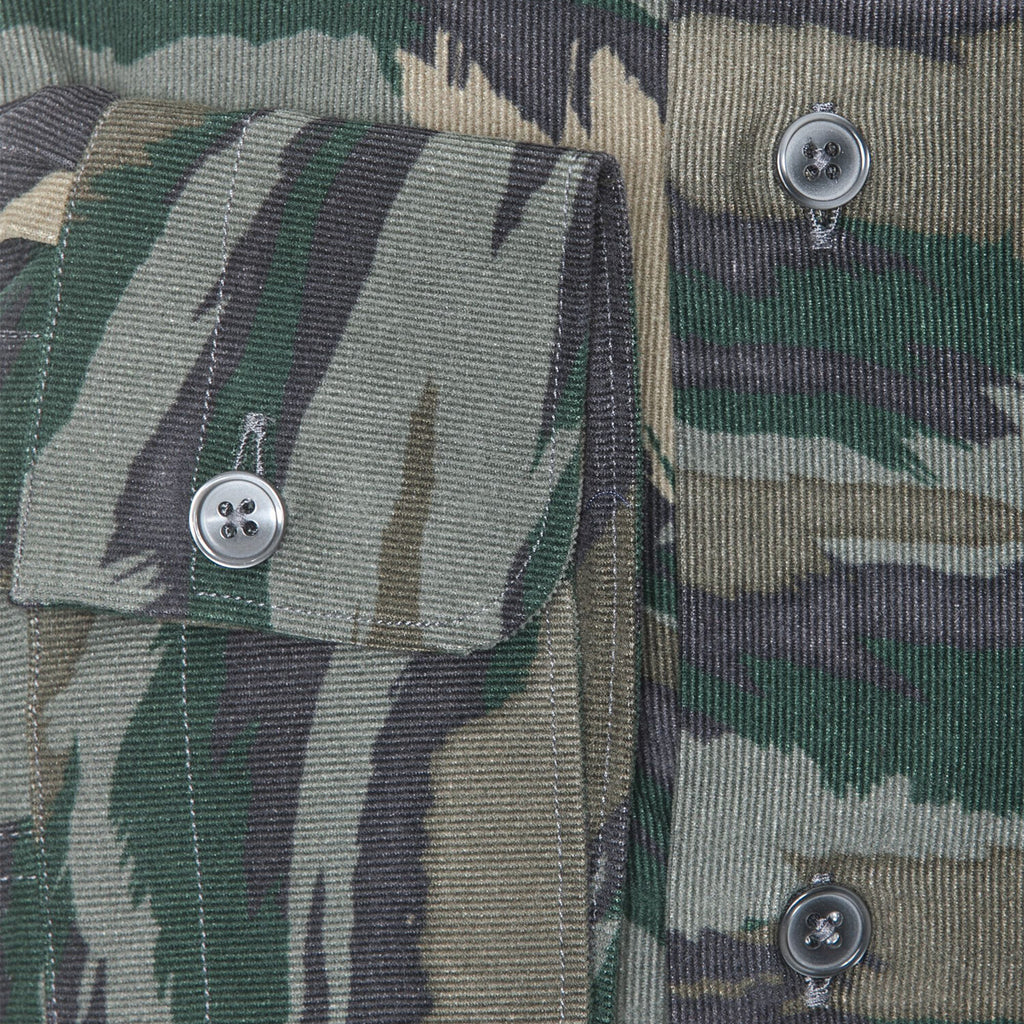 Jack Slim Medium Collar Shirt // Green Camo