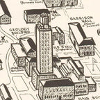 Vintage University of Texas in Austin Map 1945