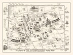 Vintage University of Texas in Austin Map 1945