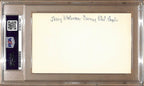 Jerry Wolman Autographed 3x5 Index Card Owner Philadelphia Eagles PSA/DNA 179085