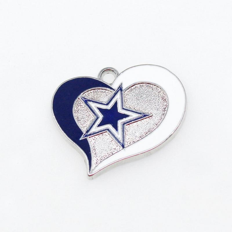 Football Team Logo Heart Earrings –  Game Day Accessories & Gift for Sports Fan