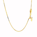 14k Yellow Gold Adjustable Box Chain 0.85mm