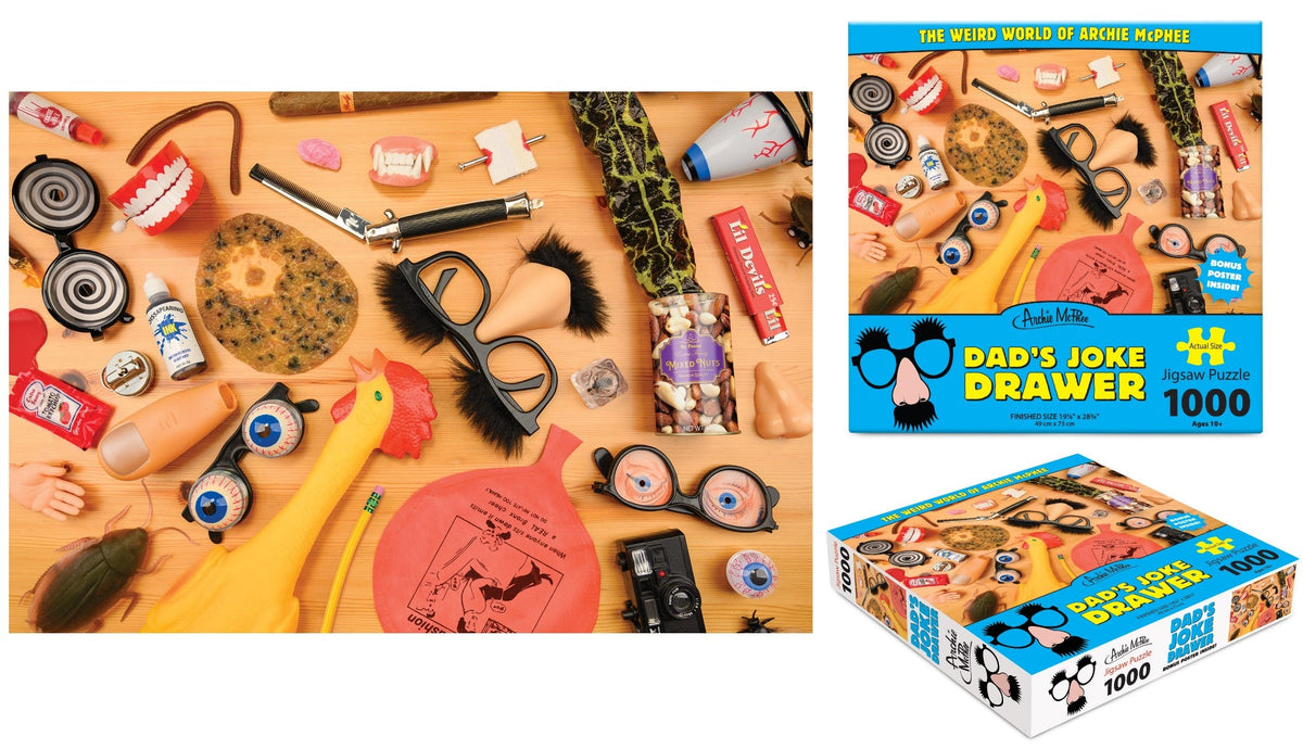 Dad's Joke Drawer Puzzle ~ GaG's & Prank Items! ~ Weird World of Archie McPhee