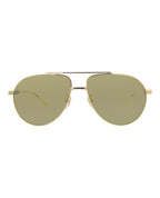 Aviator-Frame Metal Sunglasses