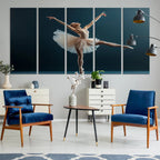 Ballet Dancer Wall Art | Framed Graceful Pose Canvas