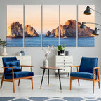 El Arco Wall Art Canvas Print, Framed Cabo San Lucas Ocean Arch Coastal Art