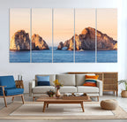 El Arco Wall Art Canvas Print, Framed Cabo San Lucas Ocean Arch Coastal Art