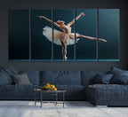 Ballet Dancer Wall Art | Framed Graceful Pose Canvas