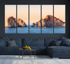 El Arco Wall Art Canvas Print, Framed Cabo San Lucas Ocean Arch Coastal Art