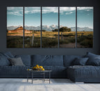 Rustic Farmhouse Wall Art Canvas Print, Teton Range Mormon Row Barn