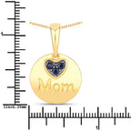 0.20 Carat Genuine Blue Sapphire .925 Sterling Silver Pendant
