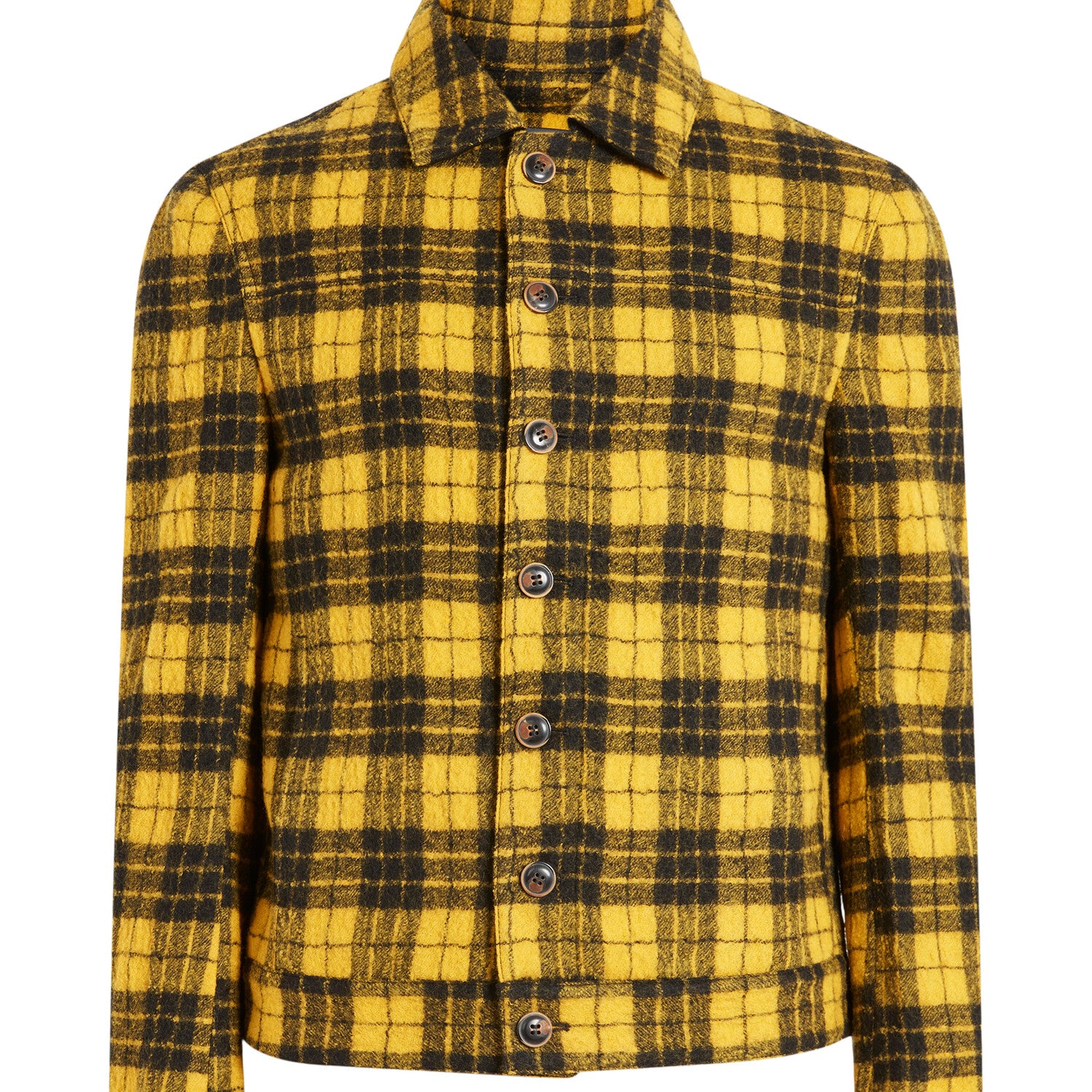Btn Down Blouson With Sea // Canary