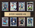 Jeffery Simmons Tennessee Titans Fan Gift Plaque 12x15 8 Cards Prizm, Donruss, Score 2024 2025 2026