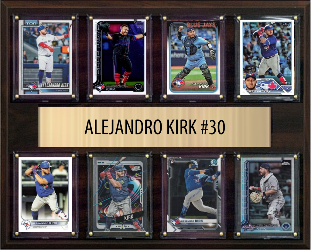 Alejandro Kirk Toronto Blue Jays Fan Gift Plaque 12x15 8 Cards Topps, Bowman 2024 2025 2026