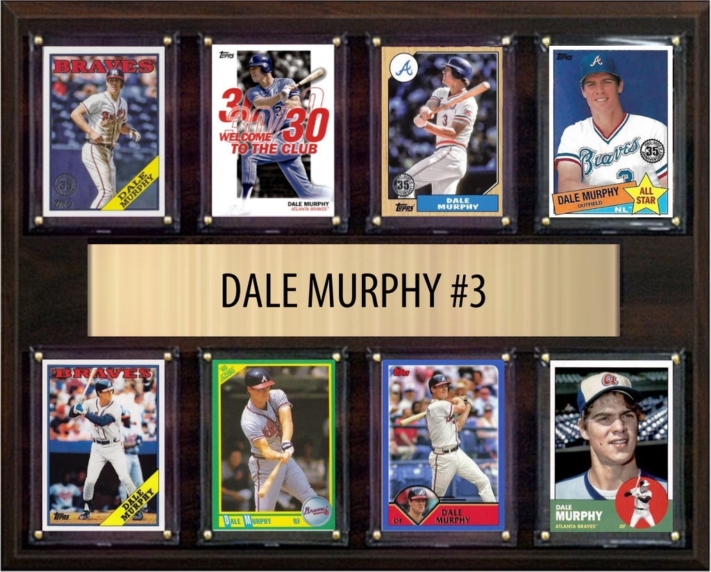Dale Murphy Atlanta Braves Fan Gift Plaque 12x15 8 Cards Topps, Bowman 2024 2025 2026