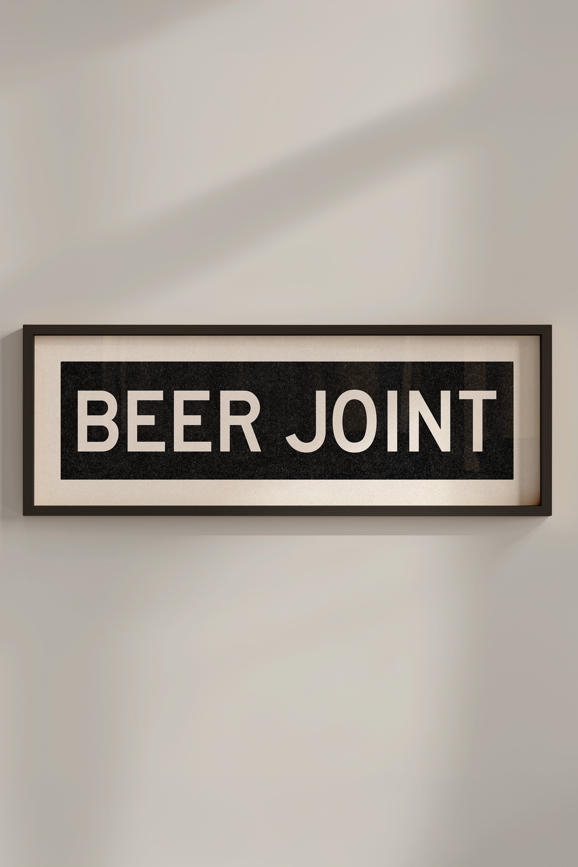 Framed Beer Joint Bus Scroll Sign