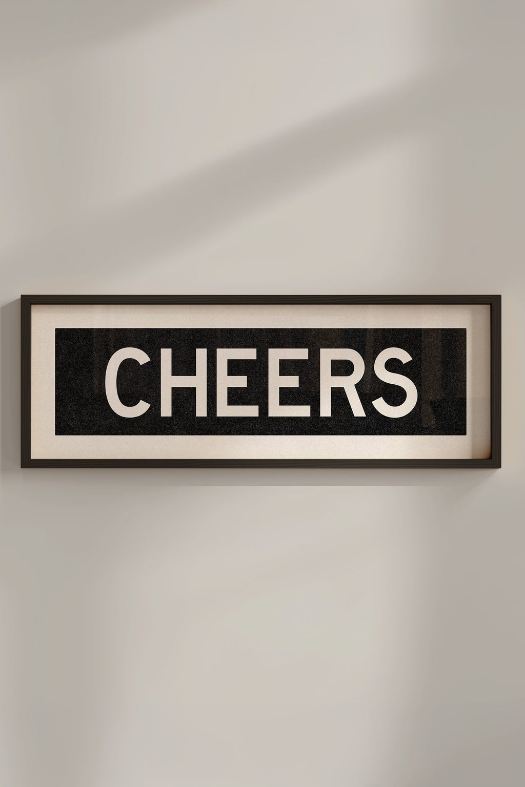 Framed Cheers Bus Scroll Sign