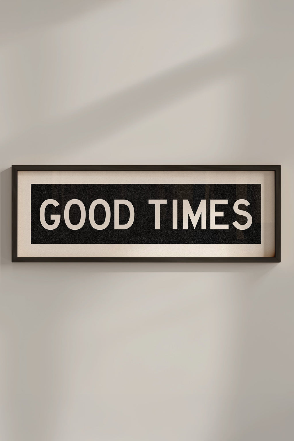 Framed Good Times Bus Scroll Sign