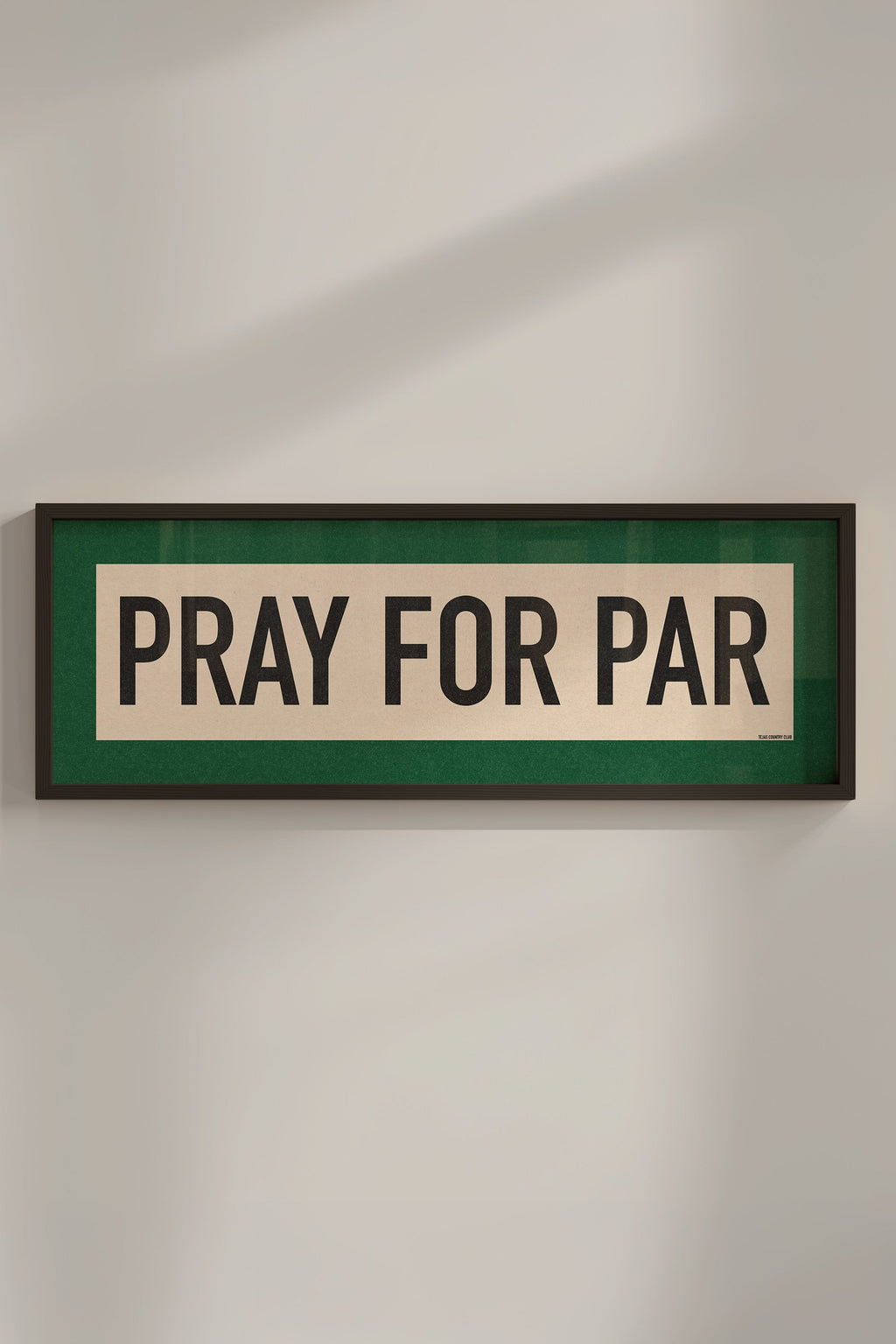 Framed Pray For Par Golf Art Scroll Sign
