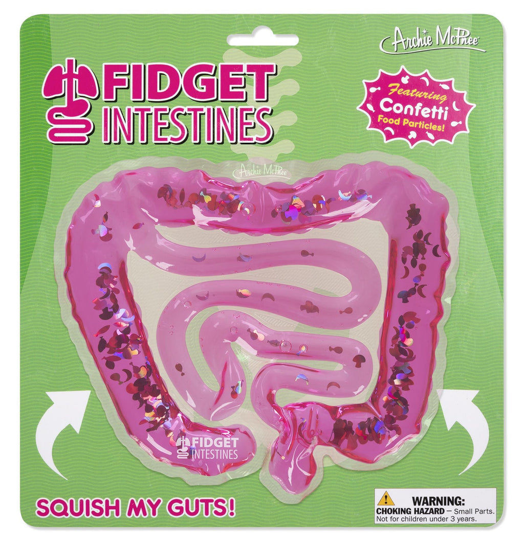 Fidget Intestines 🤏 – Squishy Liquid-Filled Gut Gag Toy with Food Confetti 💦