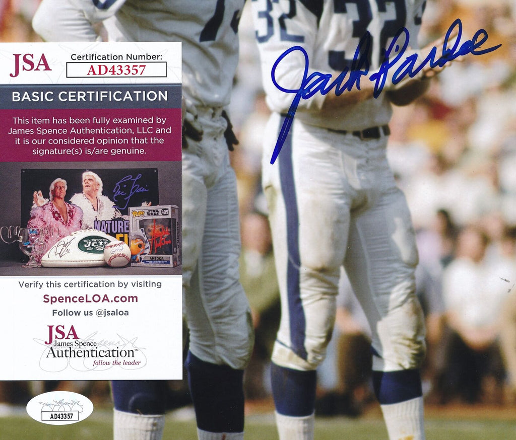 Jack Pardee Autographed 8x10 Photo Los Angeles Rams JSA